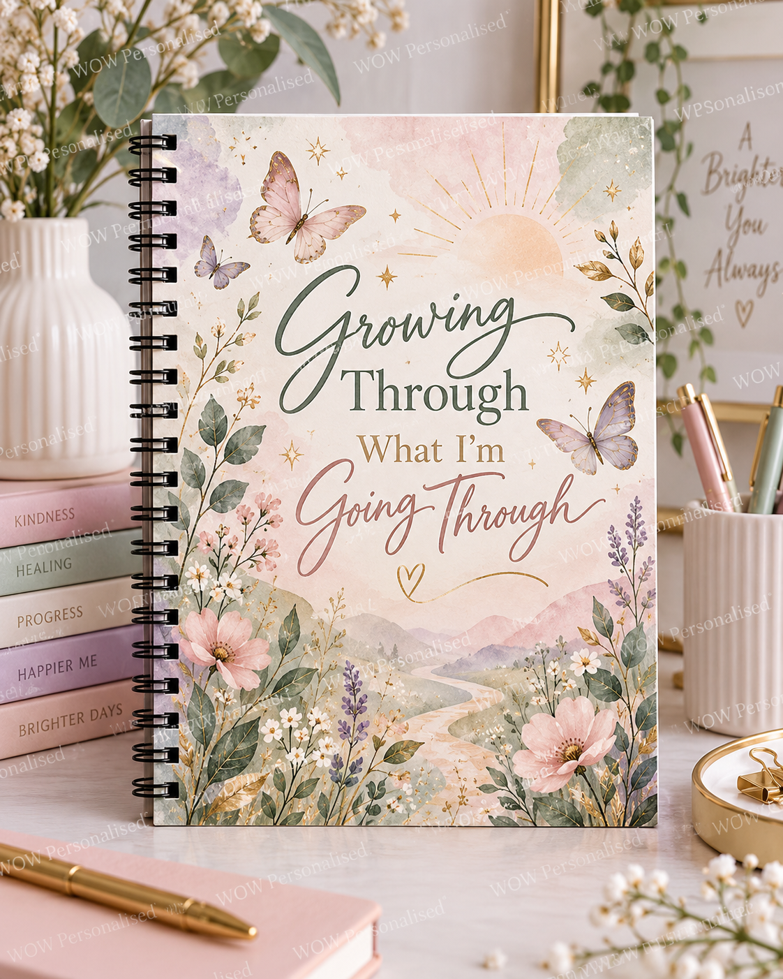 Growing Through What I’m Going Through A4 Notebook | Mental Health Journal