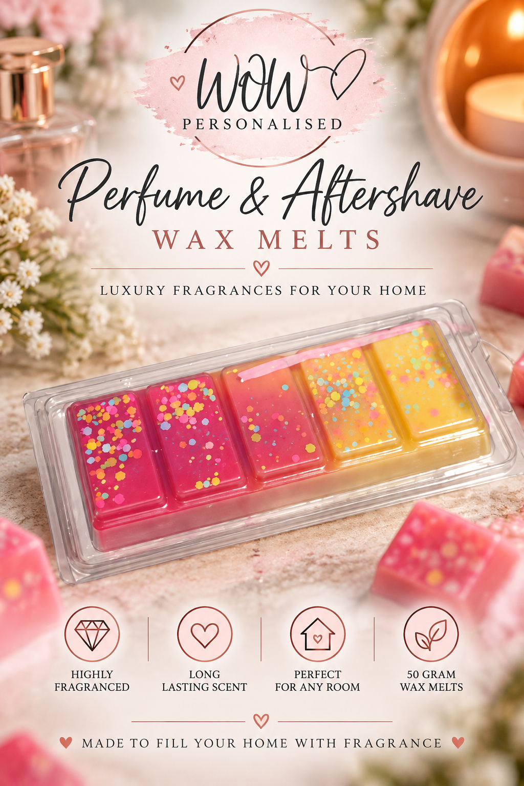 50g Perfume & Aftershave Inspired Wax Melts | Luxury Home Fragrance
