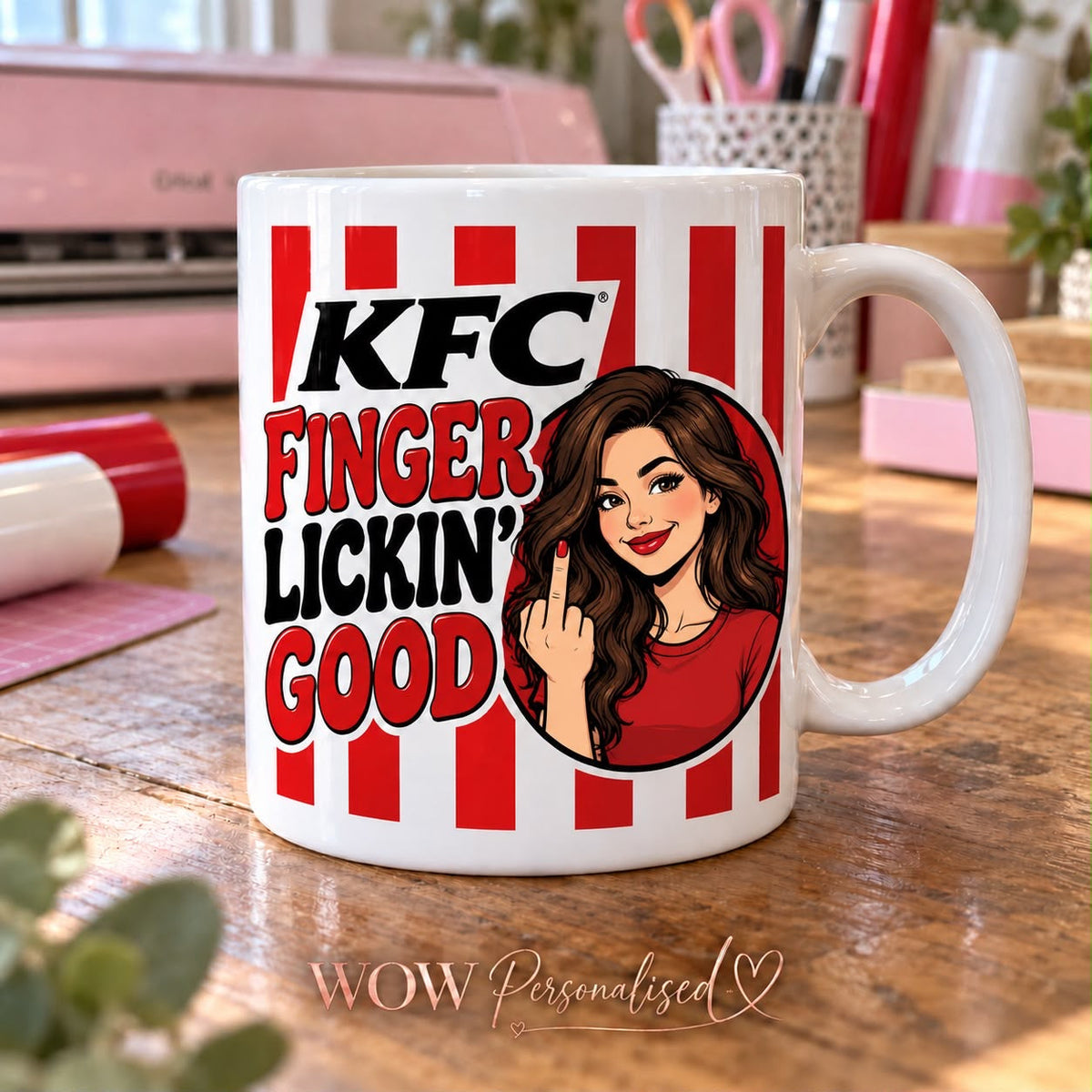 KFC Finger Lickinโ Good Funny Mug | Rude 11oz Novelty Mug | Adult Humour Gift