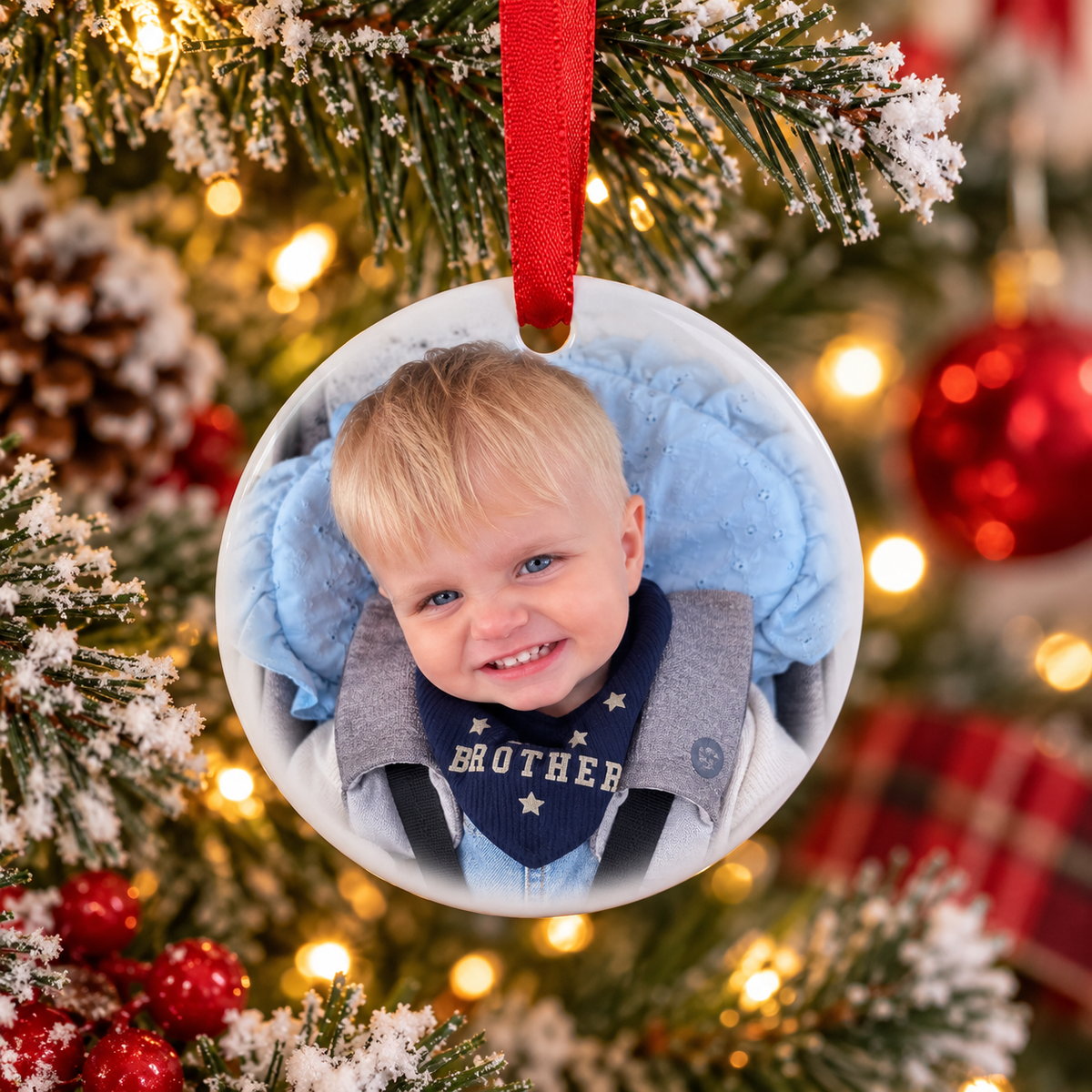Personalised Photo Christmas Decoration | Custom Photo Tree Ornament