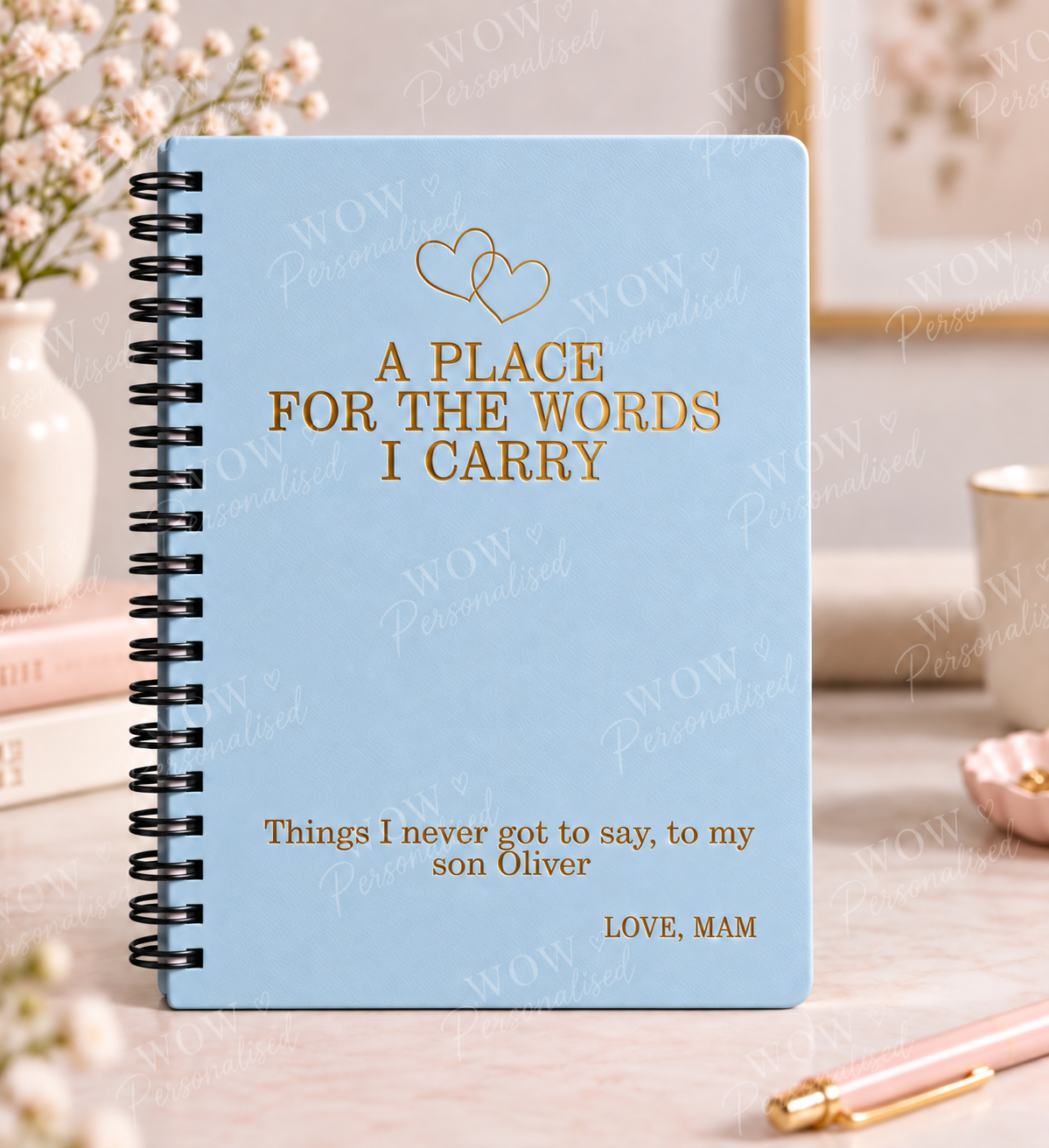 Personalised “A Place for the Words I Carry” Notebook for Son – Meaningful Keepsake Gift