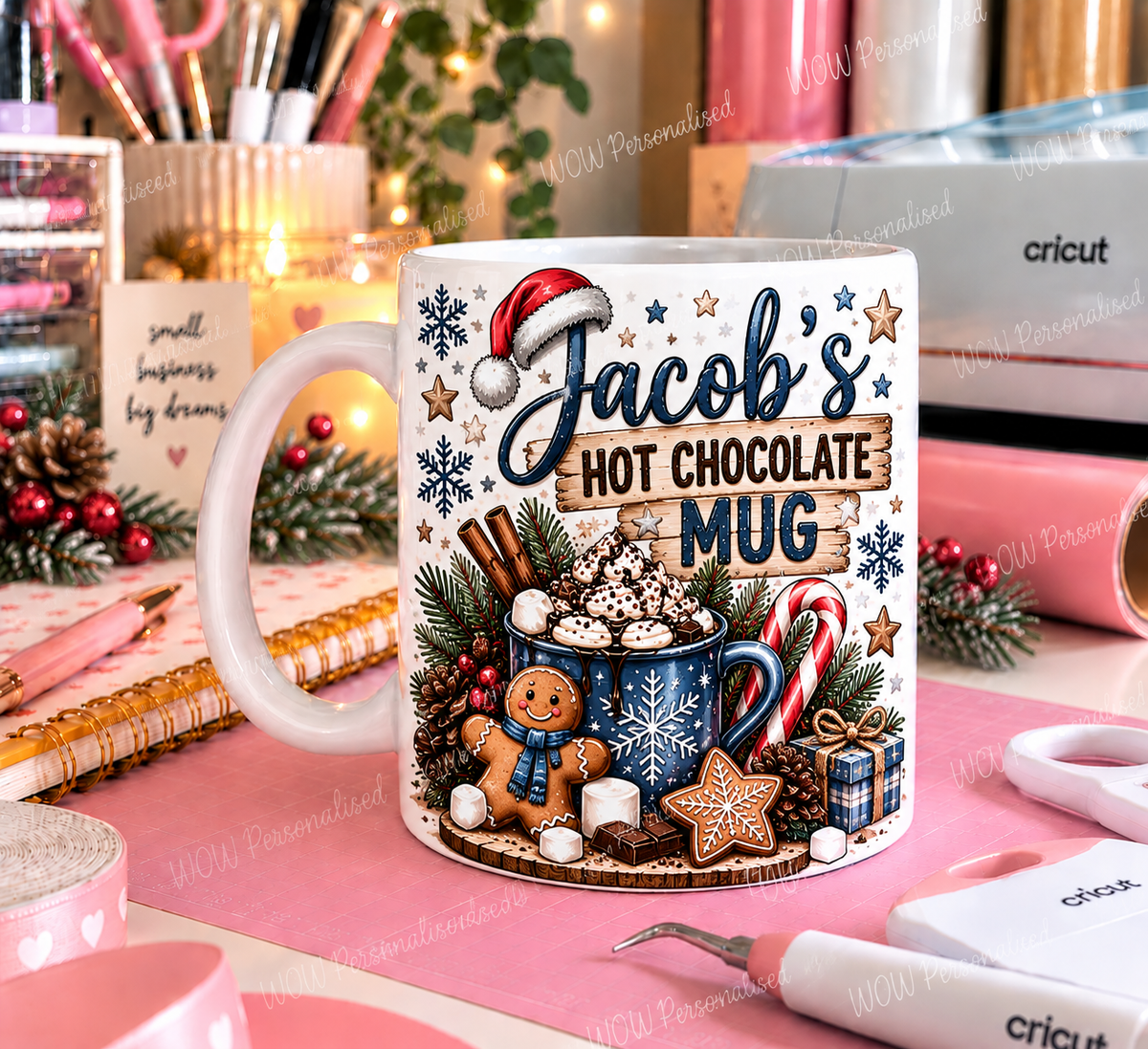 Personalised Boys Hot Chocolate 11oz Mug – Christmas Name Mug