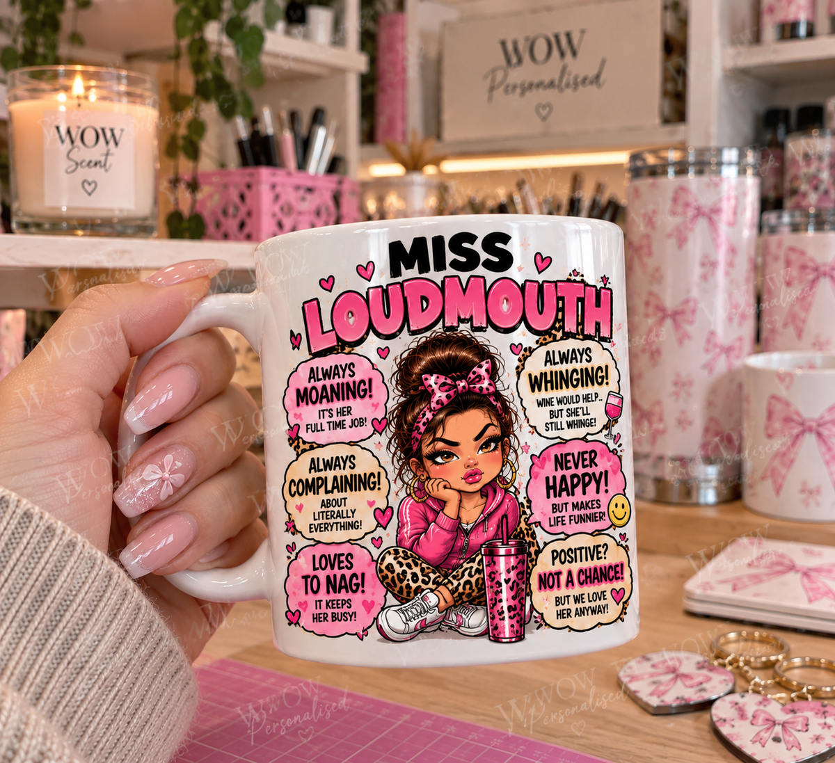 Funny Miss Loudmouth Mug – Moaning Whinging Complaining 11oz Novelty Mug | WOW Personalised