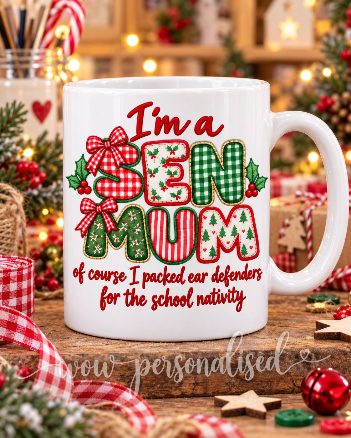 SEN Mum Christmas Mug – Packed Ear Defenders for the School Nativity | 11oz Gift Mug