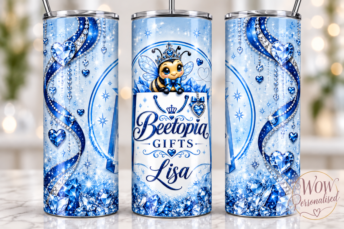 Personalised Business Logo 20oz Skinny Tumbler | Custom Company & Rep Name Cup