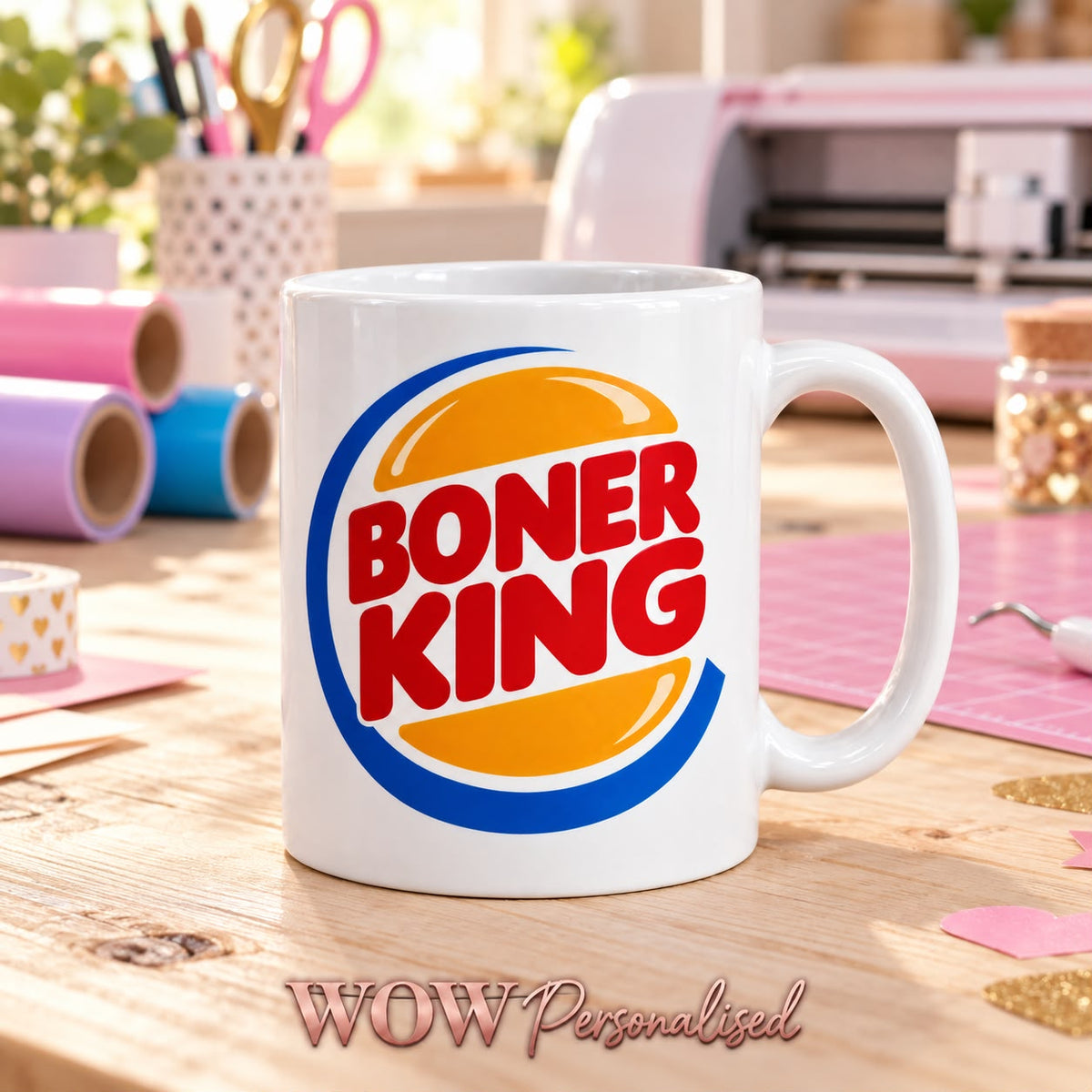 Boner King Funny Rude Mug | 11oz Adult Humour Coffee Cup | Cheeky Novelty Gift 18+