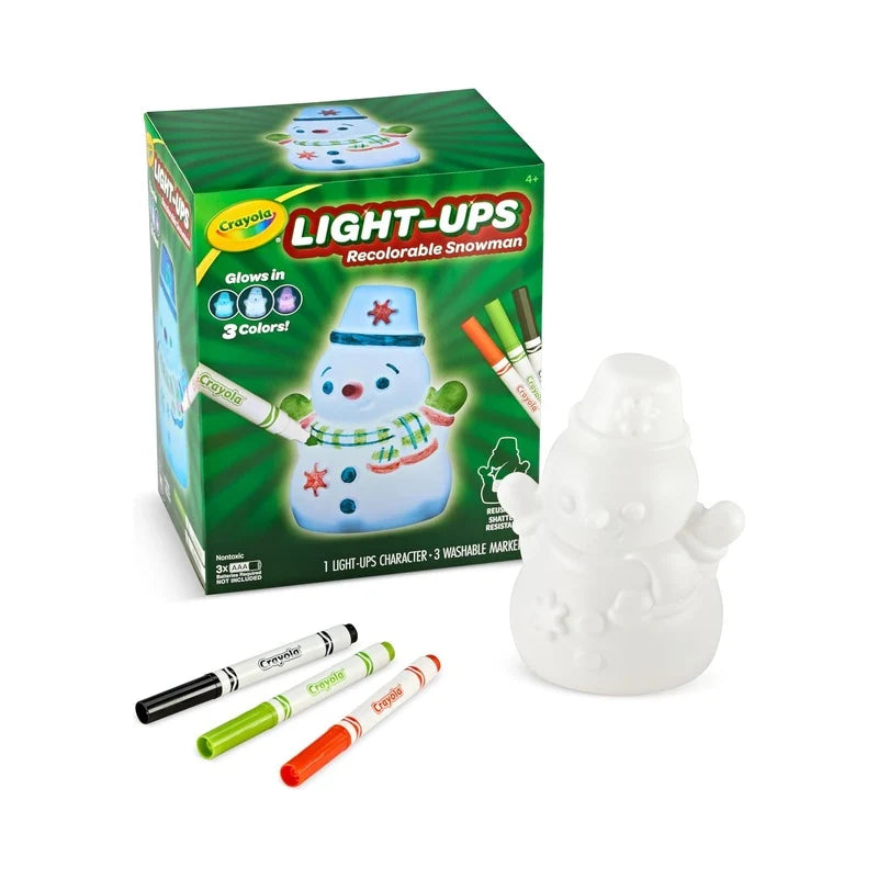 Crayola Recolourable Light Up Snowman with 3 Markers
