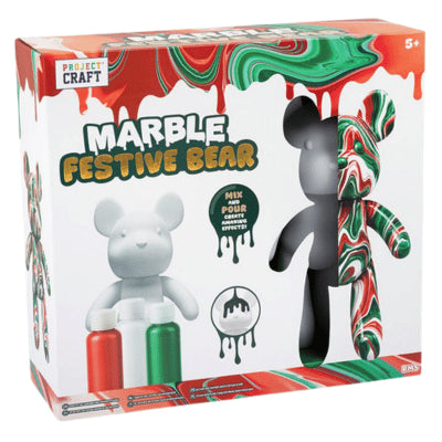 23cm Paint Your Own Festive Marble Bear