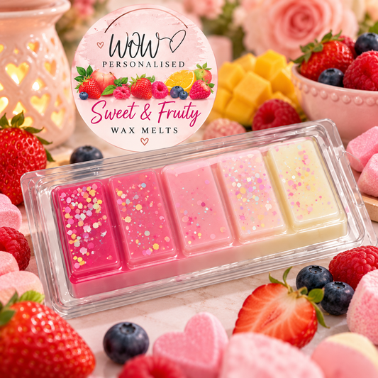 Sweet & Fruity Wax Melts 50g | Fruity Scented Snap Bars | WOW Personalised