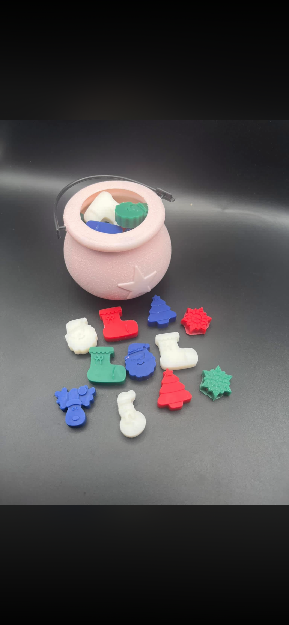 Christmas Wax Santa Buckets