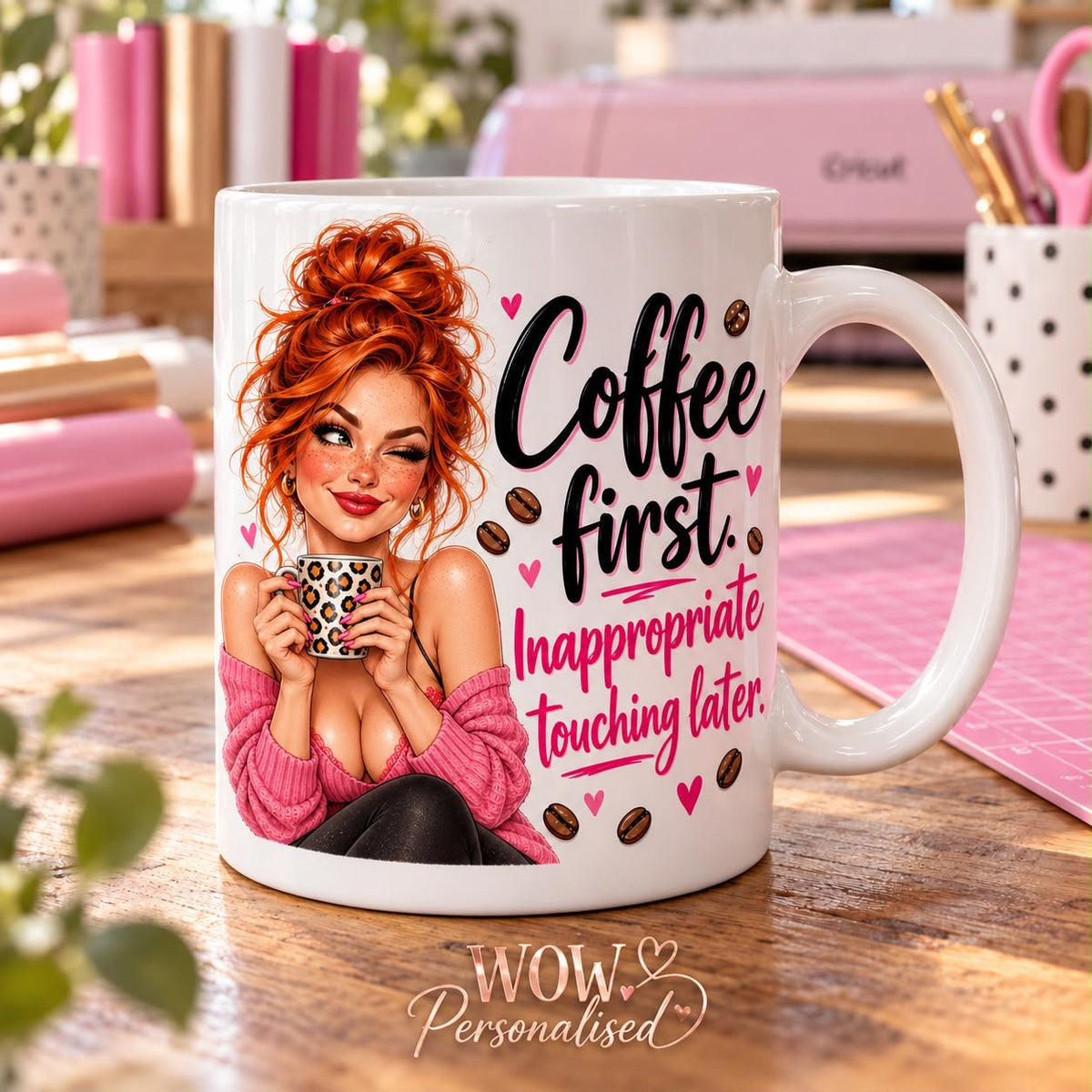 Coffee First Inappropriate Touching Later Mug | Funny Rude 11oz Coffee Mug | Adult Novelty Gift