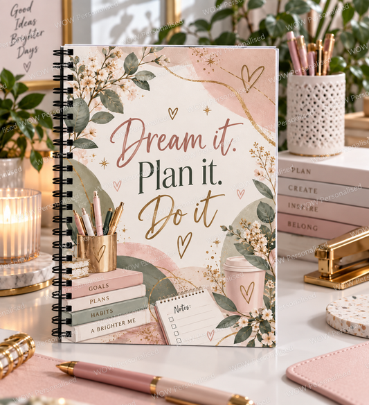 Dream It Plan It Do It A4 Notebook | Motivational Planner & Journal