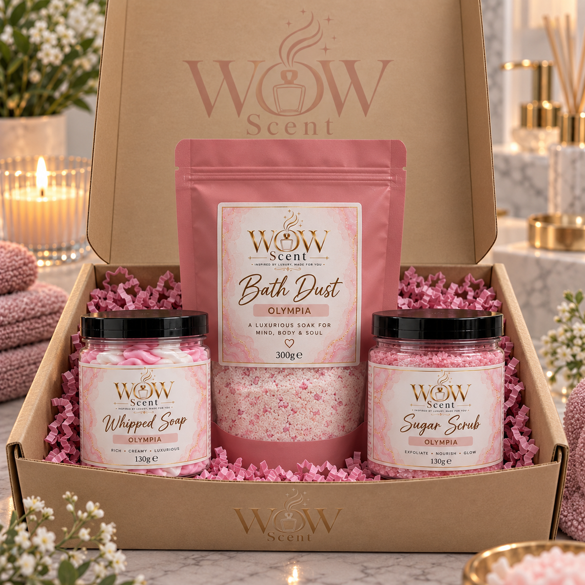 Relax & Unwind Pamper Gift Set | Bath & Body Gift Box | WOW Scent