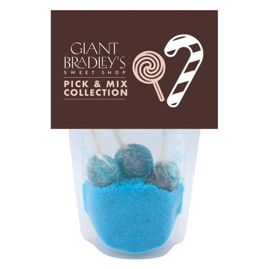 Blue Raspberry Dip n' Lick Crystal Lollies