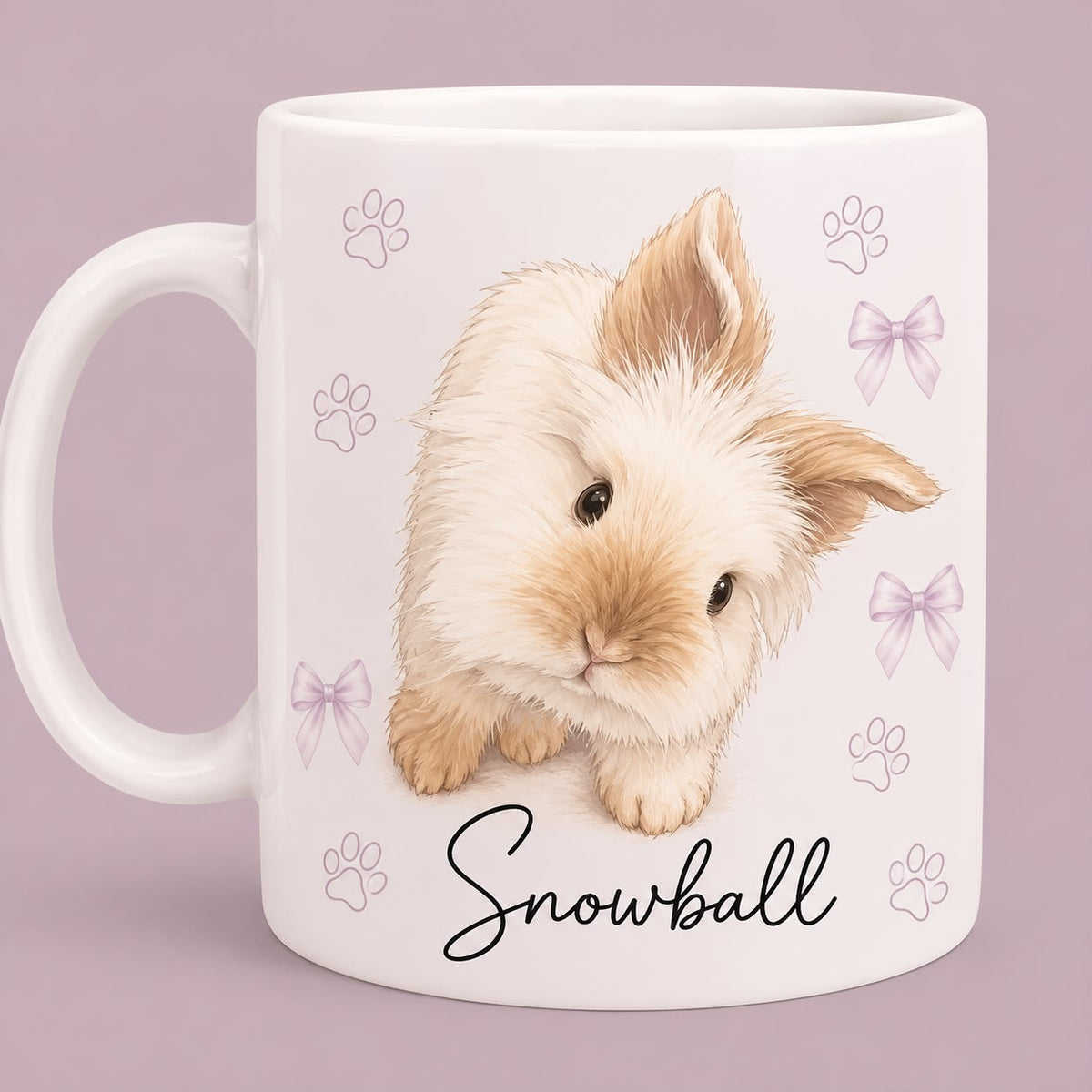 Personalised Pet Portrait Mug – Custom Dog, Cat, Rabbit & Small Animal Coffee Mug | Personalised Name Ceramic Mug | 11oz Gift.