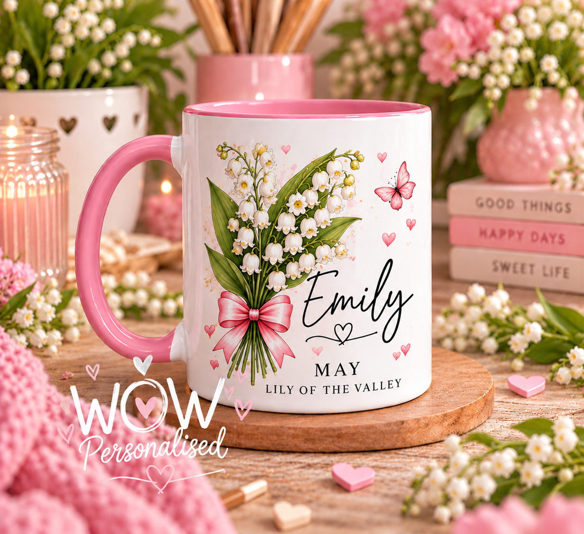 Personalised Birth Flower Mug with Name | Birth Month Flower Mug | Birthday Gift