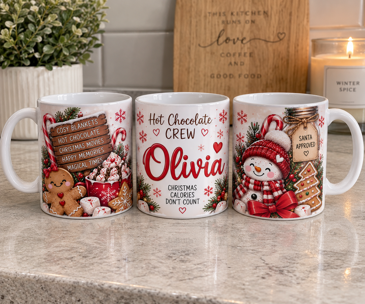 Personalised Christmas Hot Chocolate Mug – 11oz Kids Mug