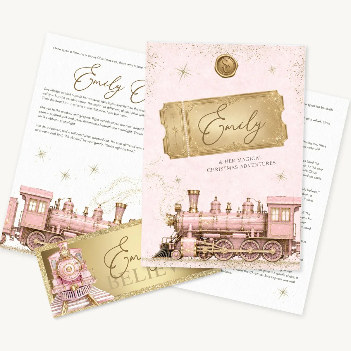 CHRISTMAS STORY - NORTH POLE EXPRESS & GOLDEN TICKET - NAVY