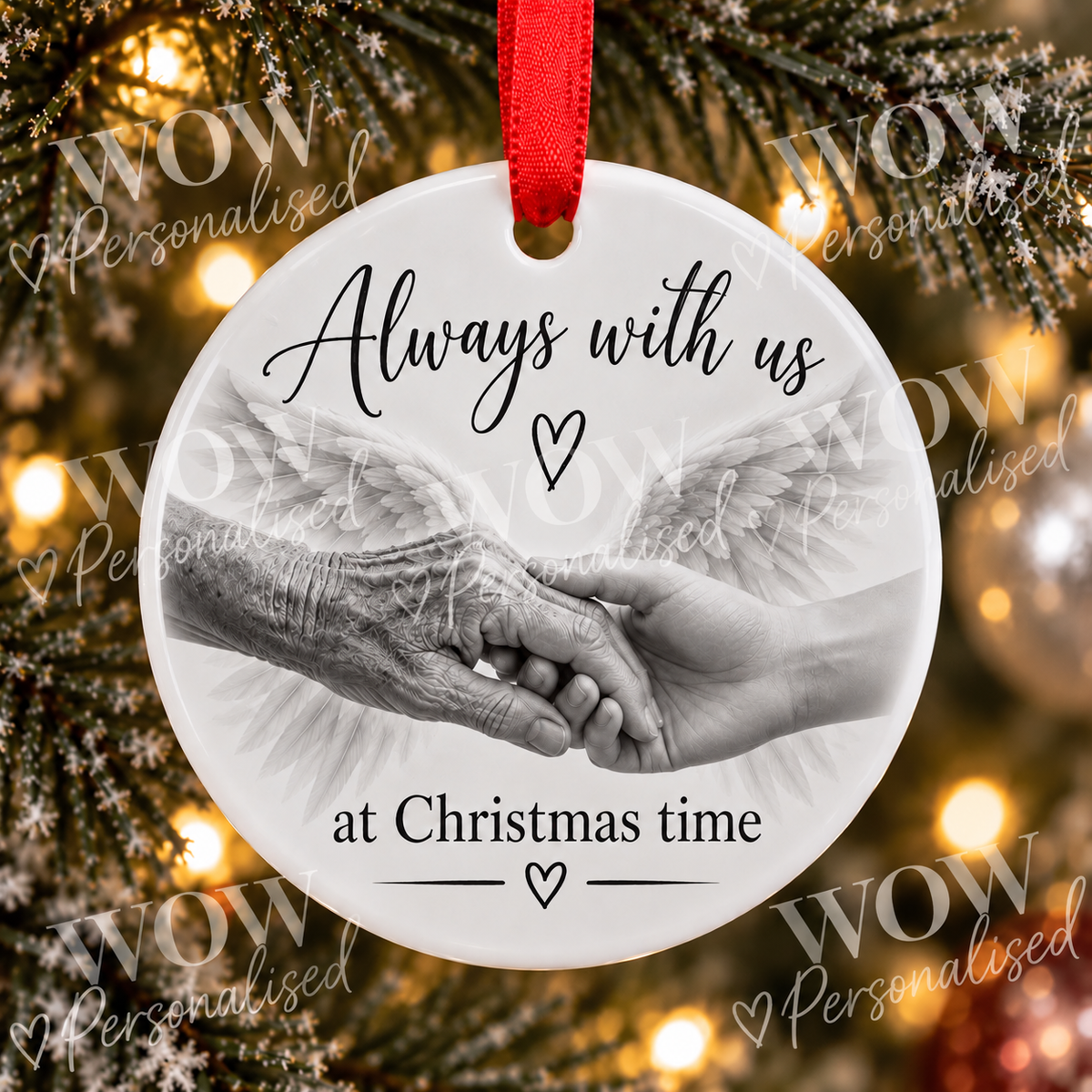Personalised Christmas Memorial Decoration | Always With Us