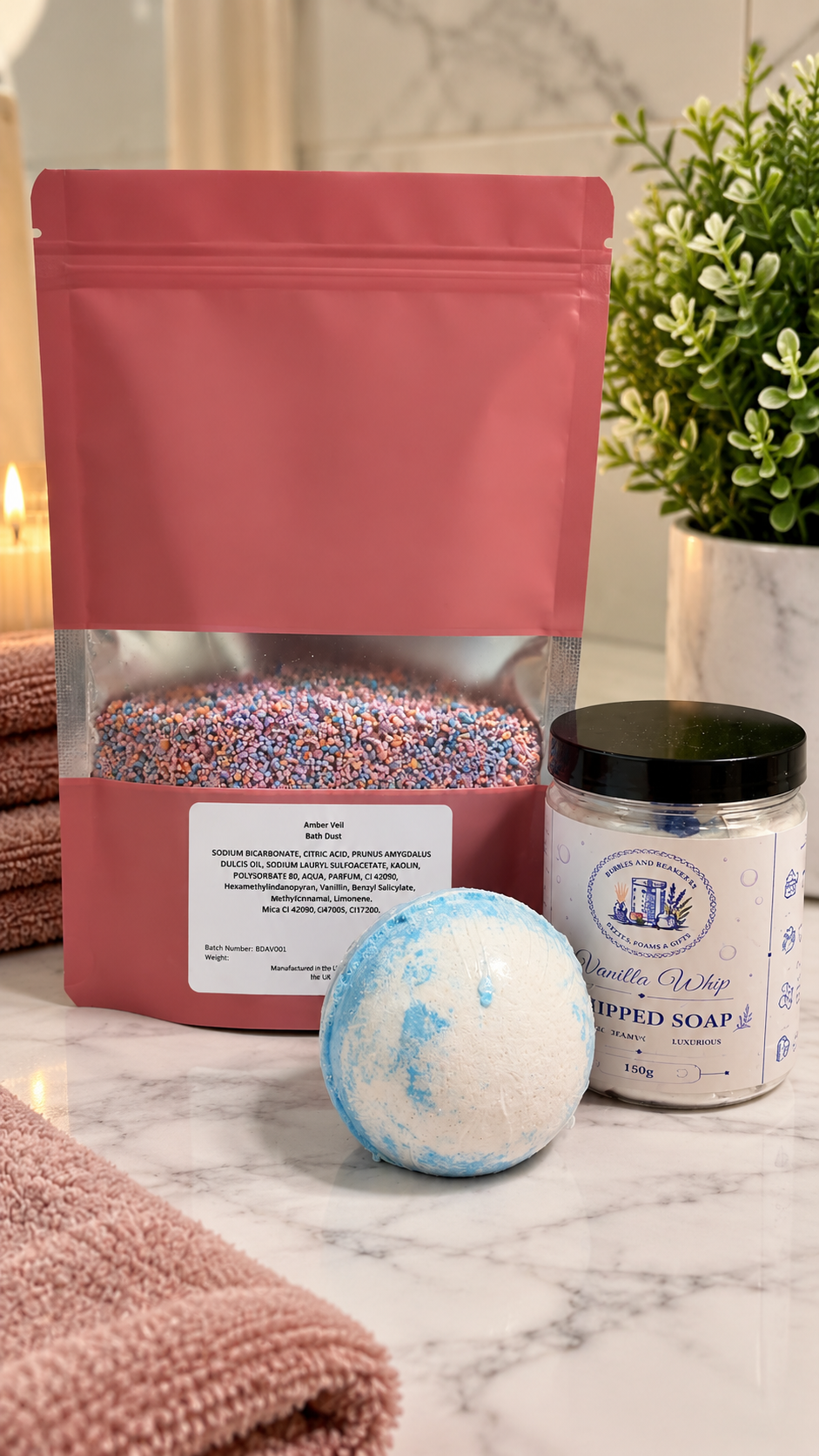 Bath & Body Starter Bundle | Bath Dust, Bath Bomb & Whipped Soap | WOW Scent