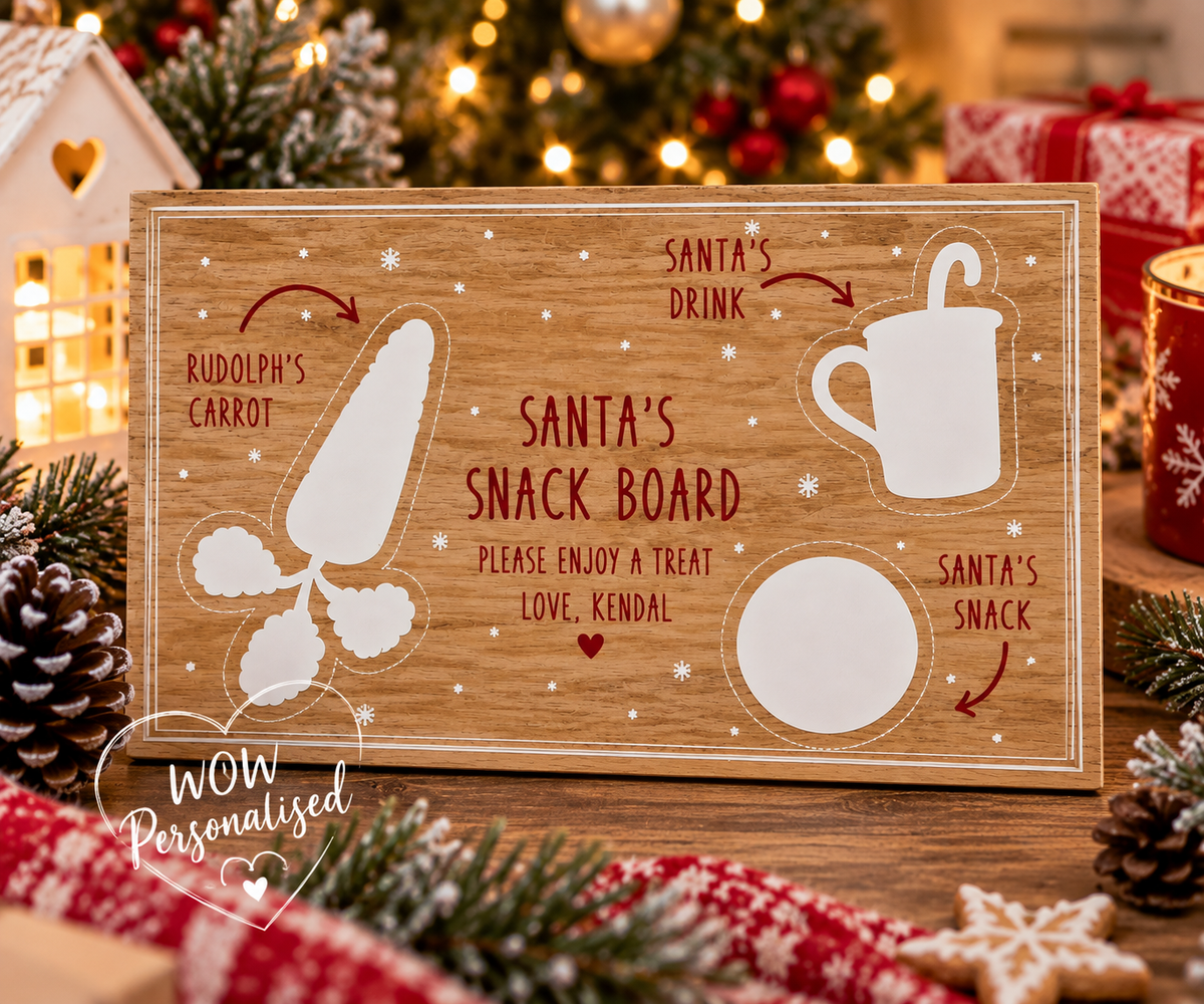 Personalised Santa’s Christmas Eve Snack Board | Christmas Eve Treat Tray for Kids
