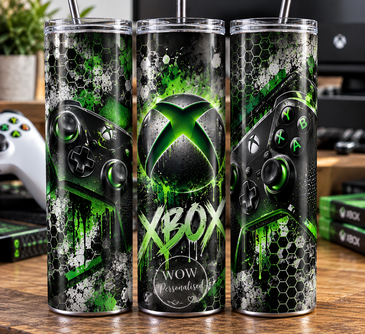 Xbox Gaming 20oz Skinny Tumbler | Gamer Controller Travel Cup