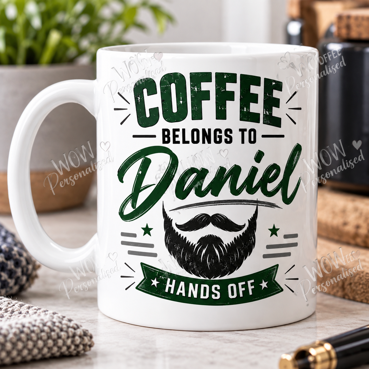 Personalised Coffee Mug for Him – Coffee Belongs to [Name] | Funny Men’s Gift