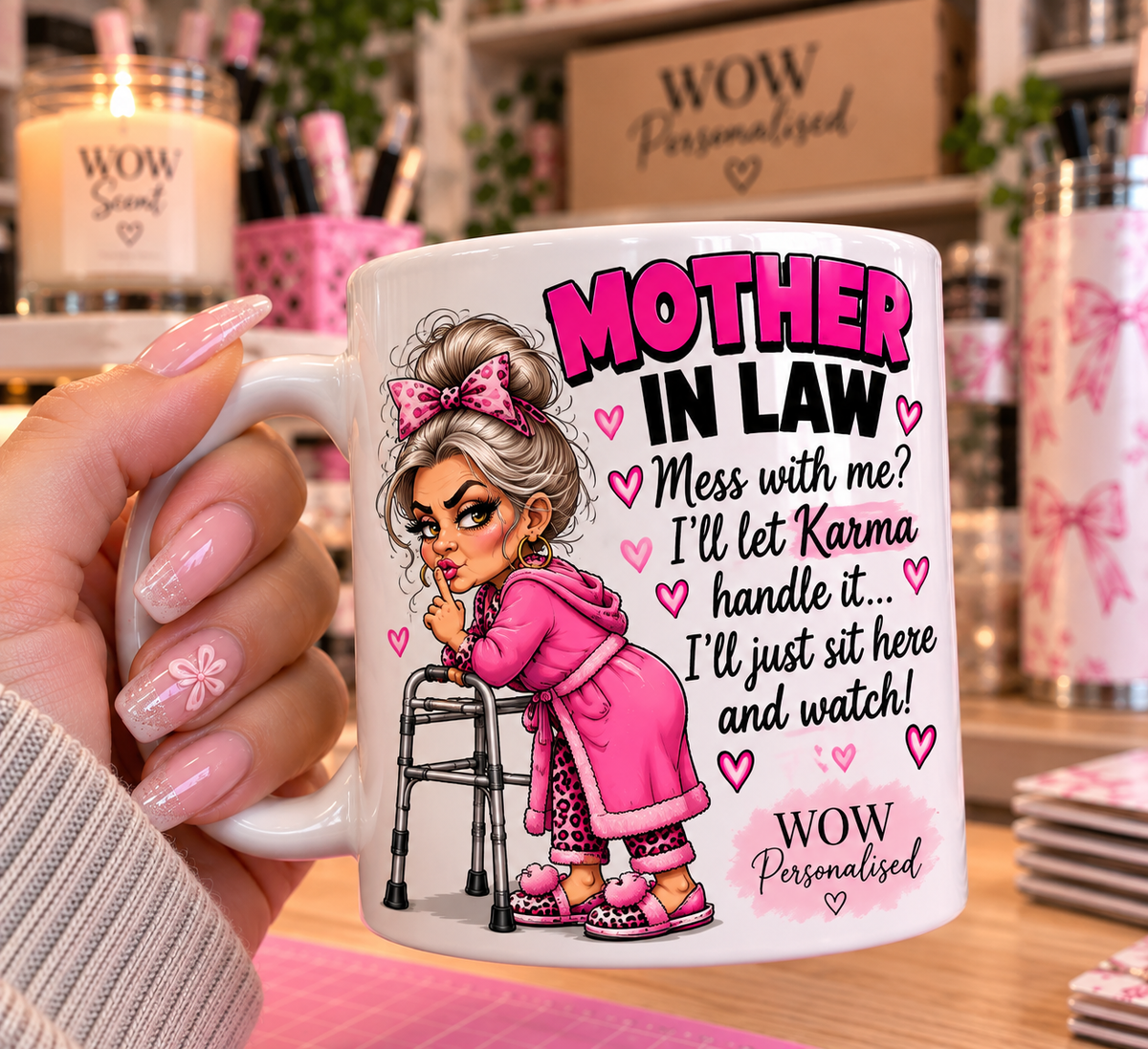 Funny Mother In Law Mug – I’ll Let Karma Handle It 11oz Mug | WOW Personalised