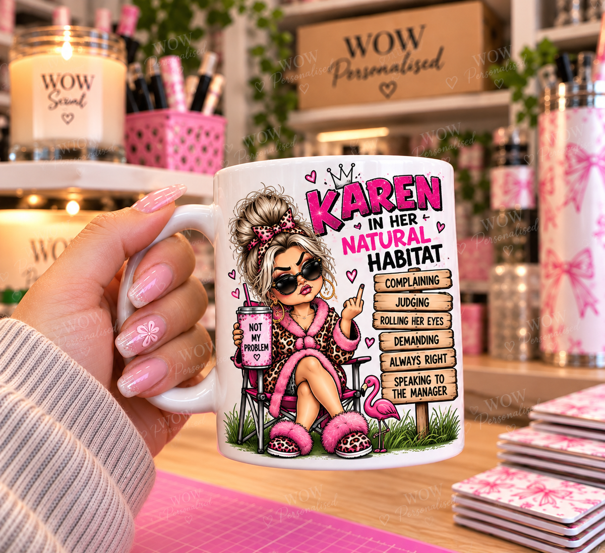 Funny Karen Mug – In Her Natural Habitat 11oz Novelty Mug | WOW Personalised