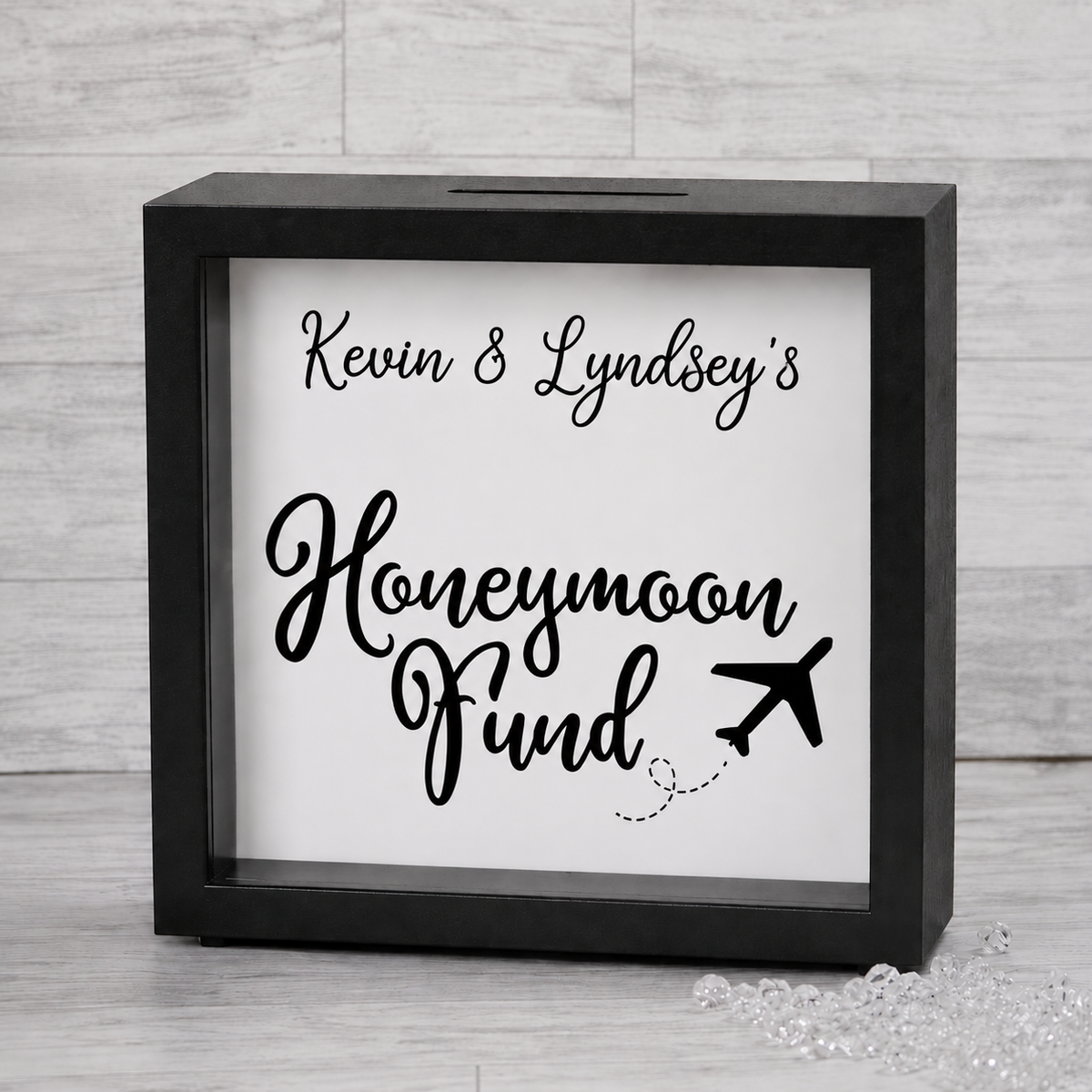 Personalised Shadow Money Box 6.5” – Custom Savings Fund Box