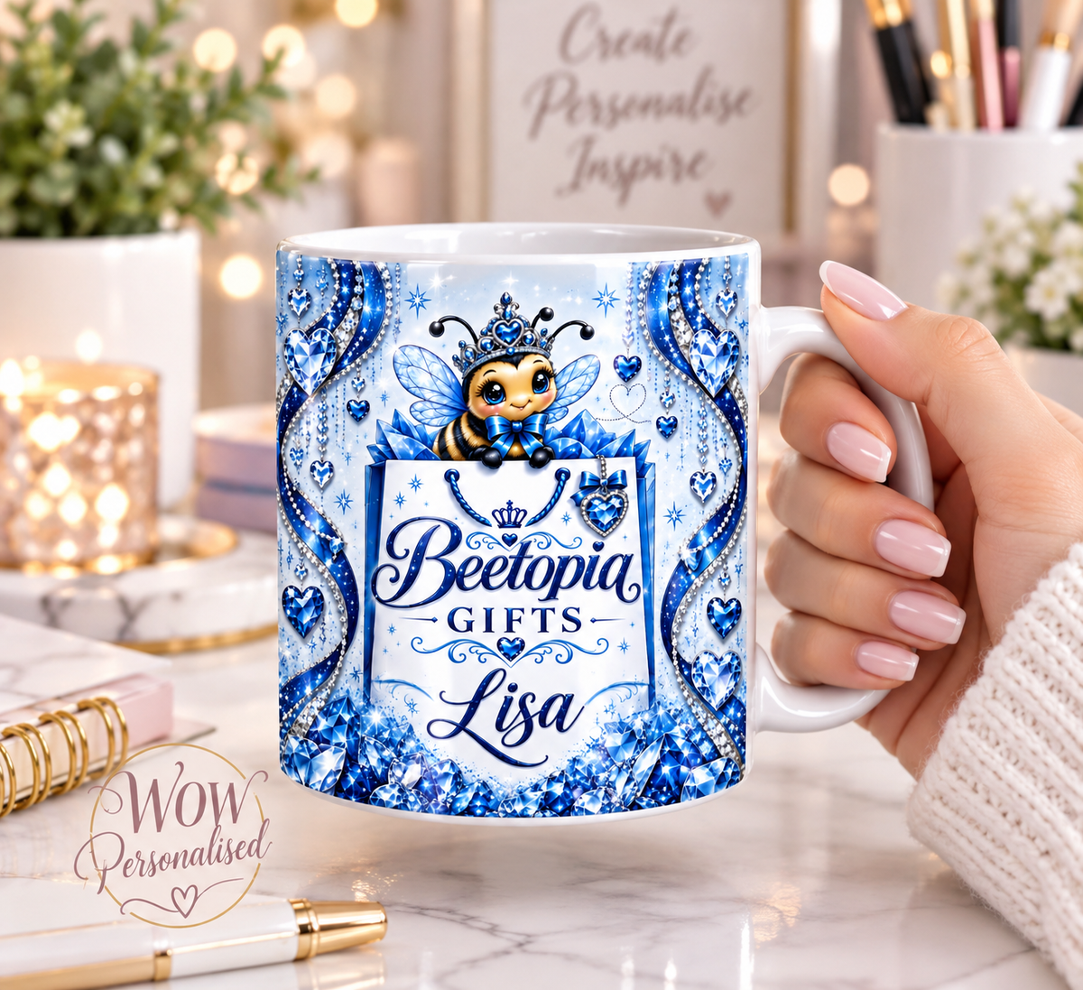 Personalised Business Logo 11oz Mug | Custom Company Logo & Name Mug | WOW Personalised