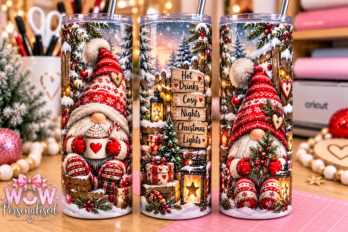 Christmas Gonk 20oz Skinny Tumbler | Hot Drinks Cosy Nights Cup