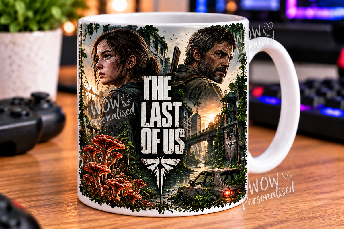 The Last of Us Inspired Mug | Joel & Ellie Post-Apocalyptic Design | 11oz Ceramic Coffee Cup