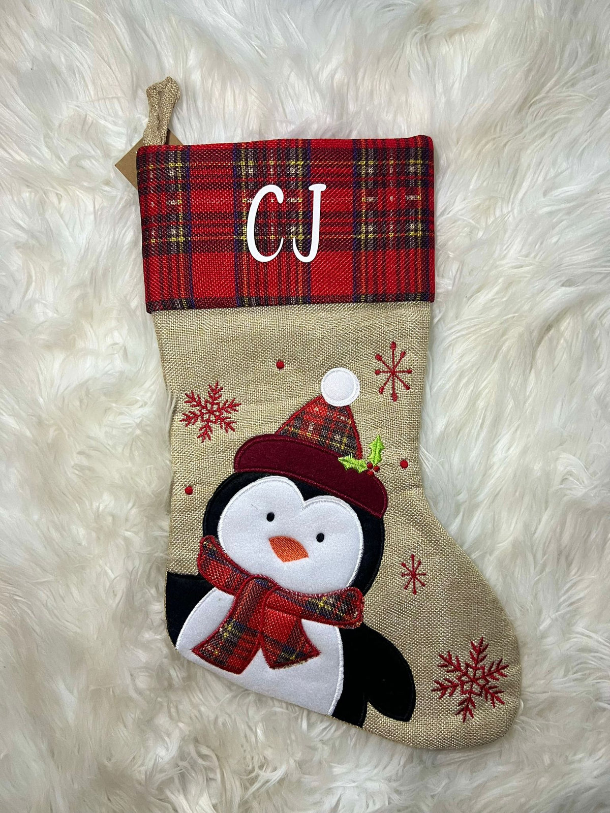 Personalised Tartan Christmas Stocking | Custom Name Xmas Stocking | Tartan Top | Secret Santa & Family Christmas Gift 2026