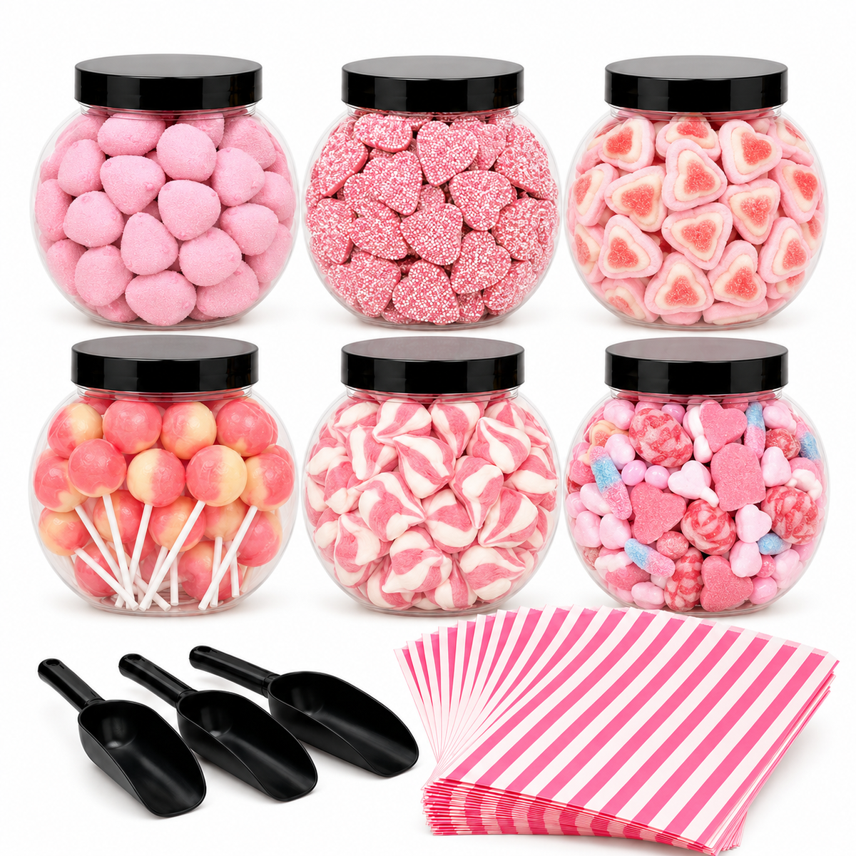 Themed Party Sweet Jar Buffet - Up to 75 People inc Scoops & Pick & Mix Bags