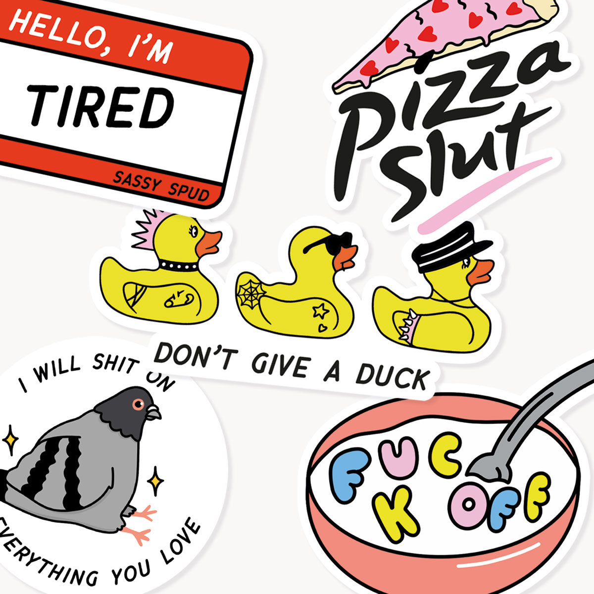 Aggressively Cute Sticker Pack