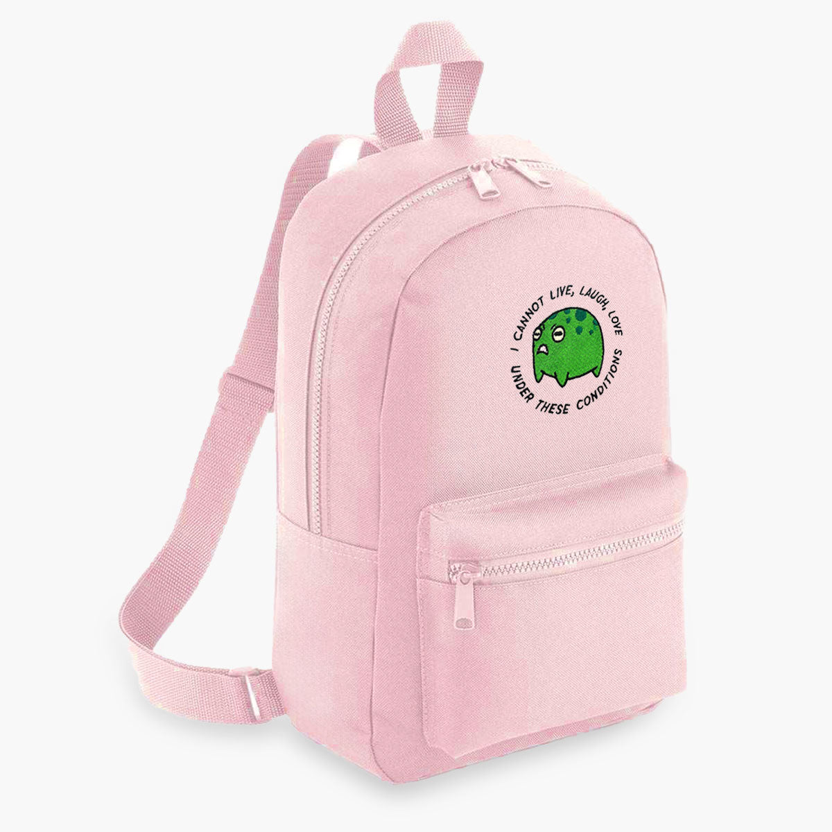 Angry Frog Embroidered Mini Backpack