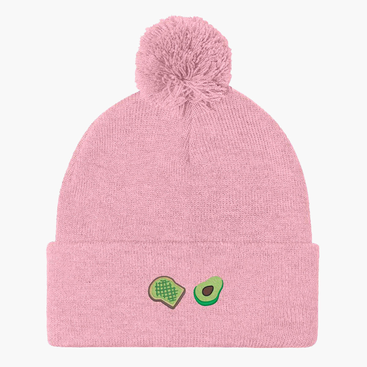 Avocado Toast Embroidered Pom Pom Beanie