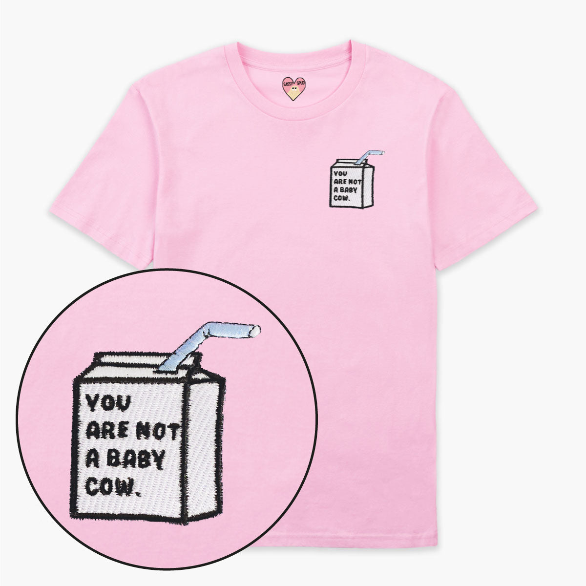 Baby Cow Embroidered T-Shirt (Unisex)