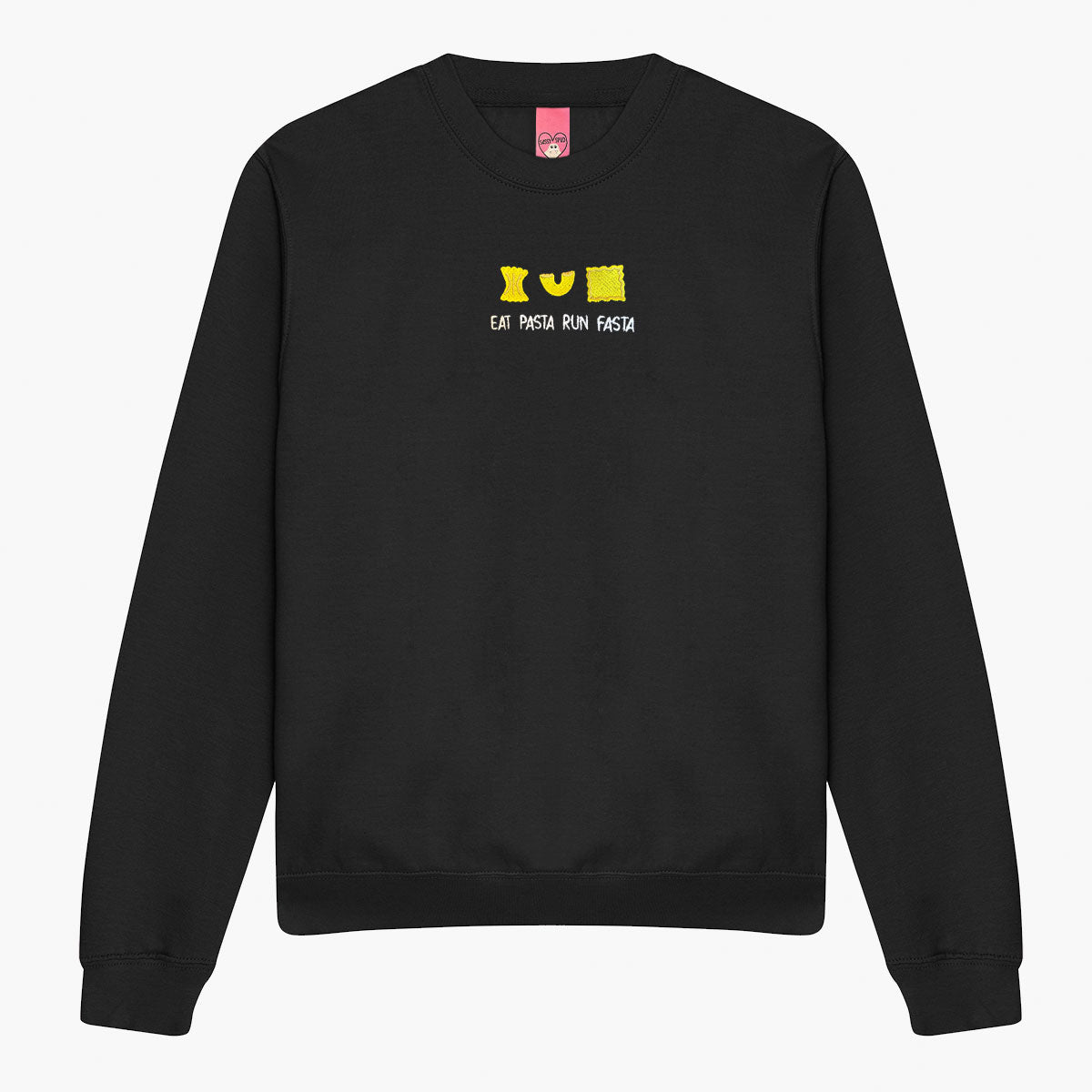 Eat Pasta Run Fasta Embroidered Sweatshirt (Unisex)
