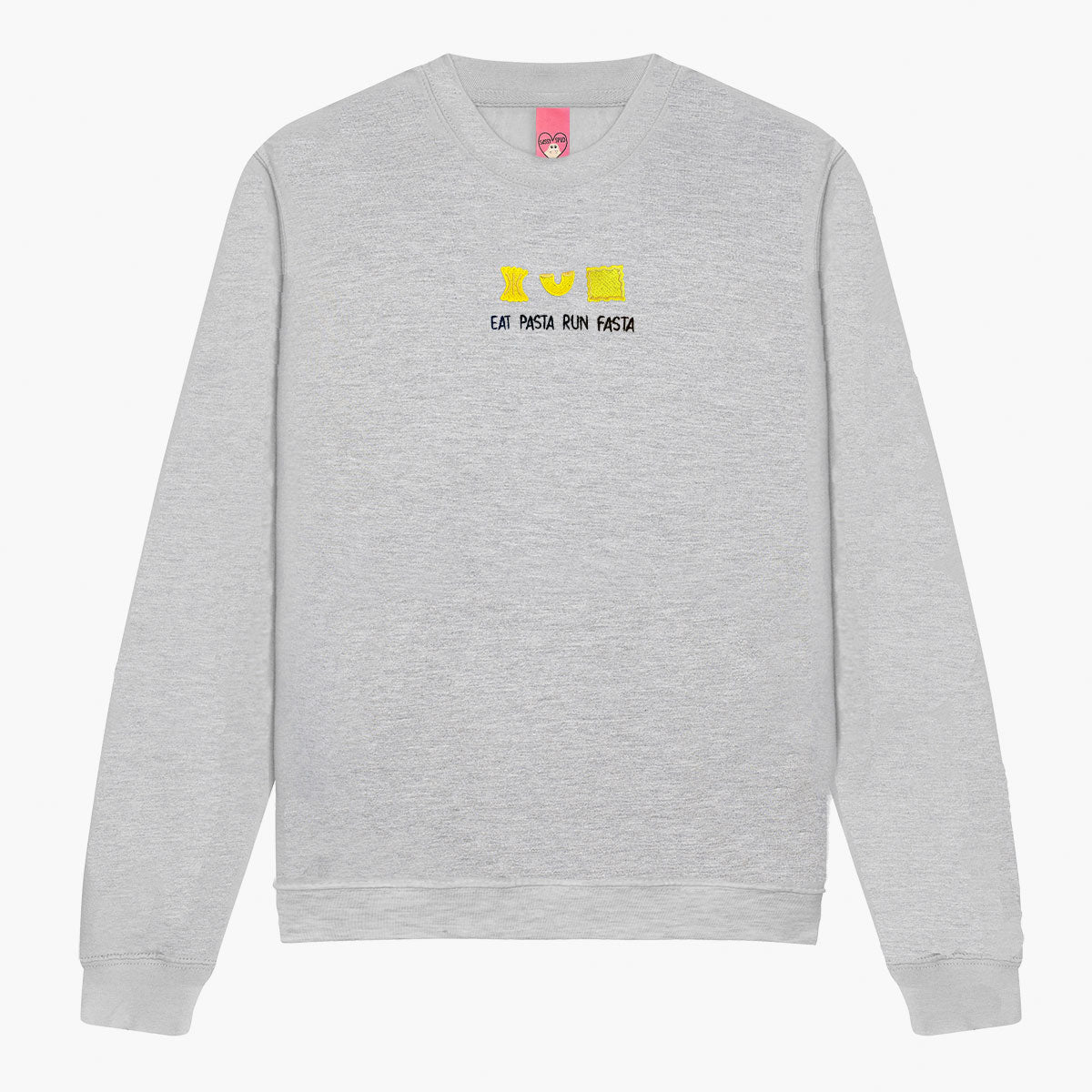 Eat Pasta Run Fasta Embroidered Sweatshirt (Unisex)