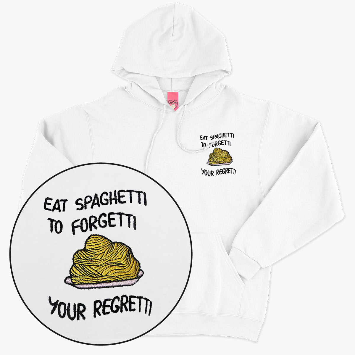 Eat Spaghetti Embroidered Hoodie (Unisex)