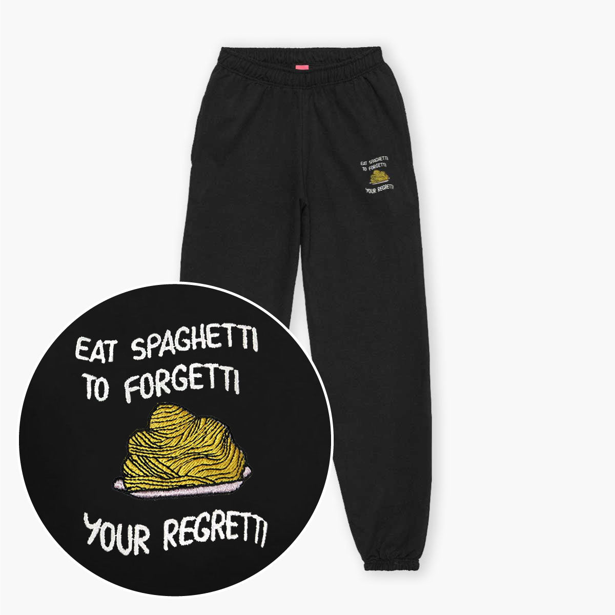 Eat Spaghetti Embroidered Joggers (Unisex)