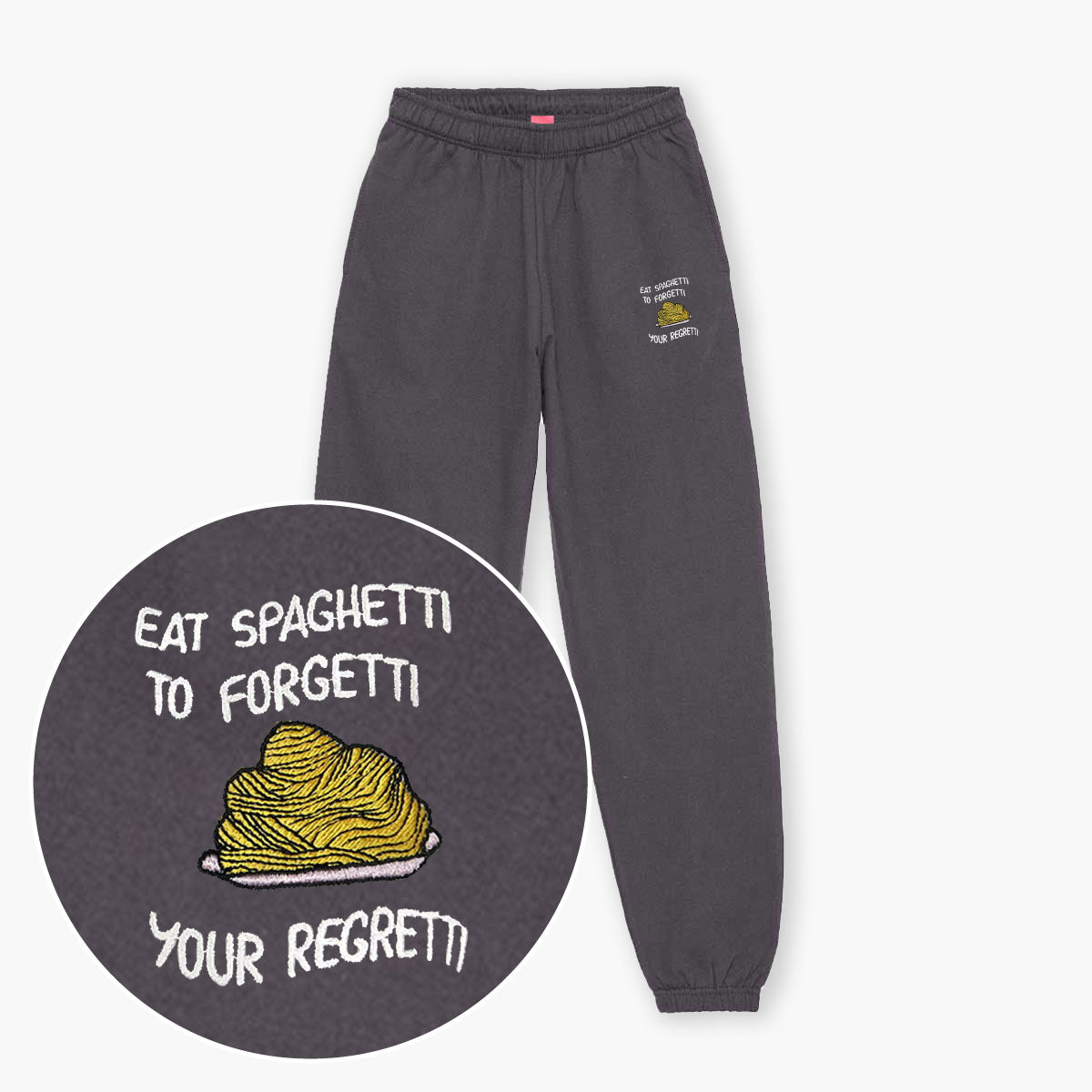 Eat Spaghetti Embroidered Joggers (Unisex)