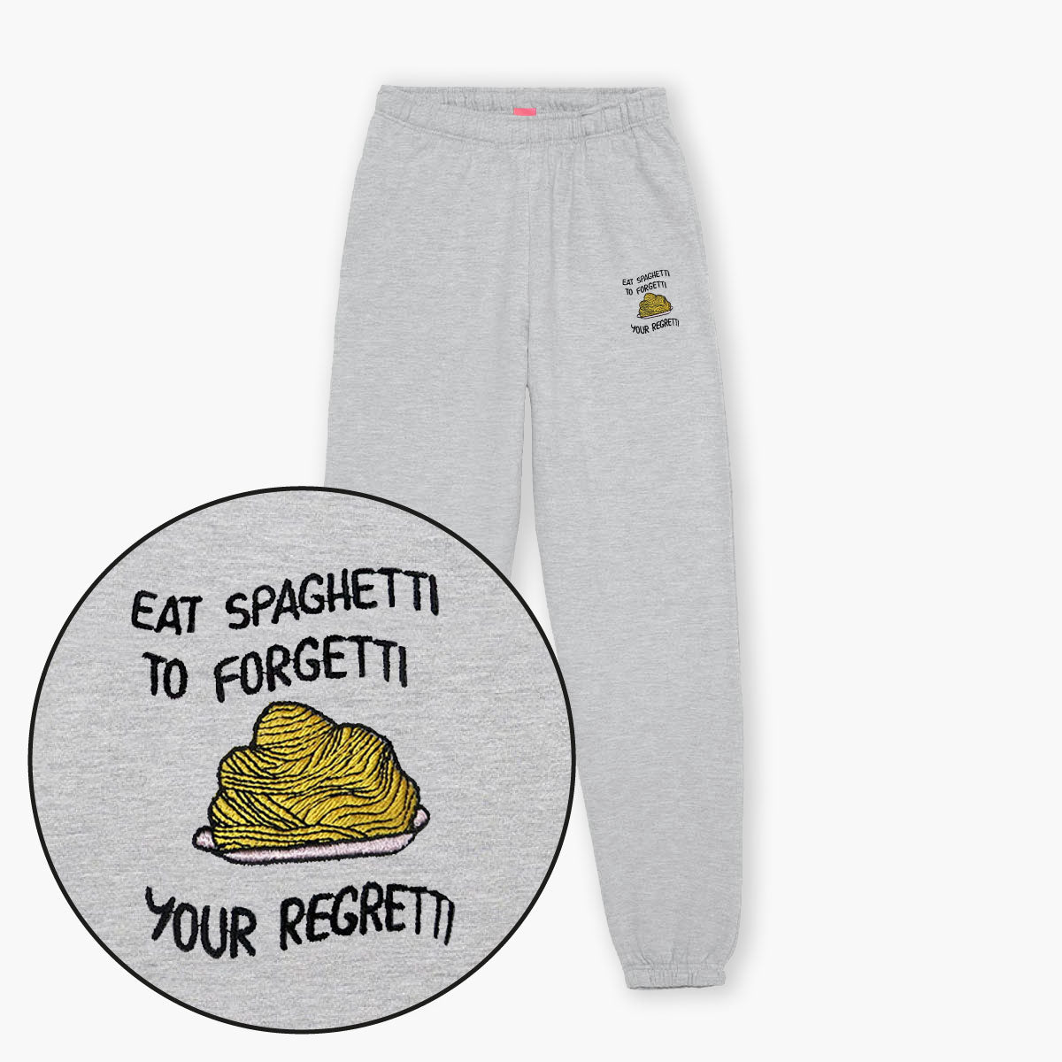 Eat Spaghetti Embroidered Joggers (Unisex)