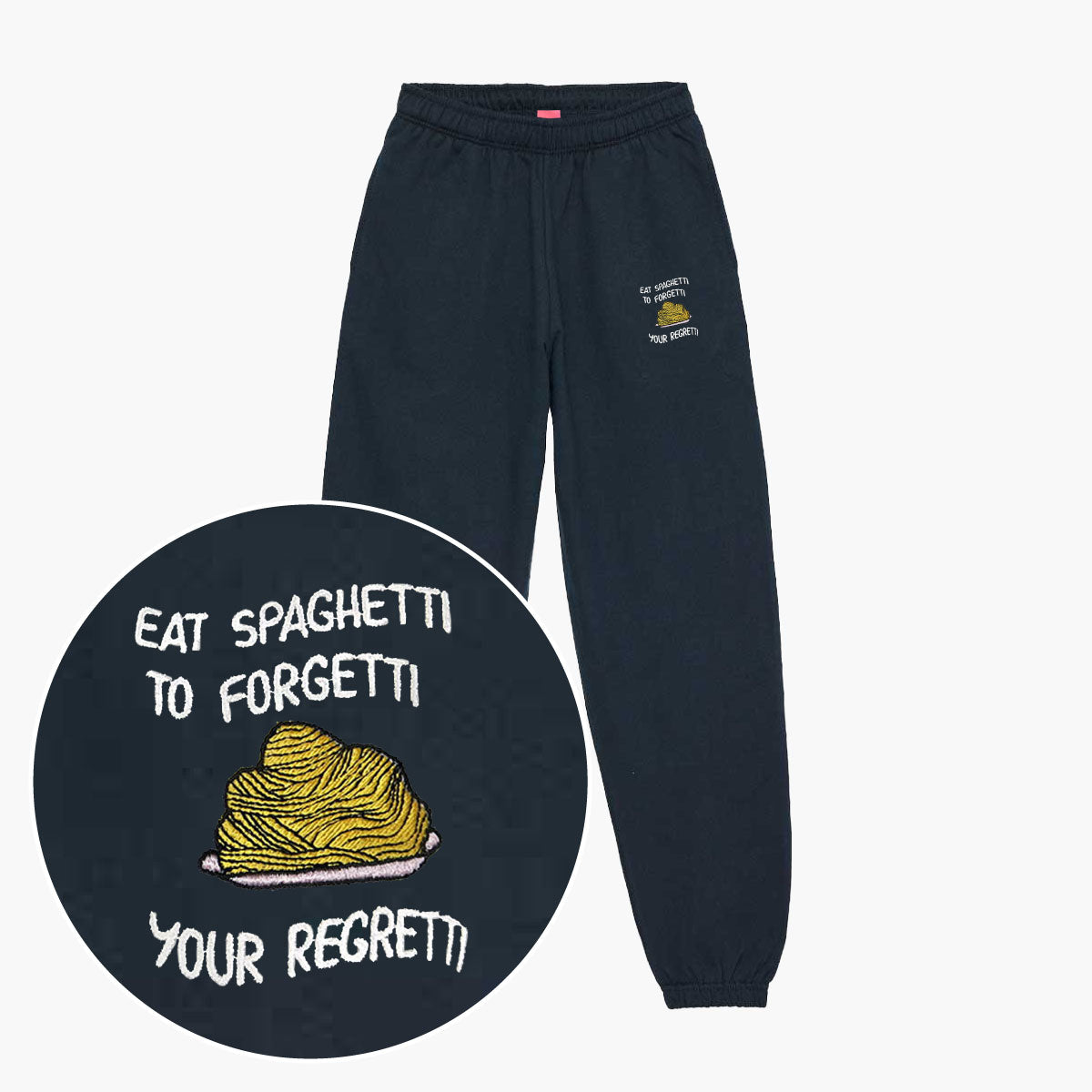 Eat Spaghetti Embroidered Joggers (Unisex)