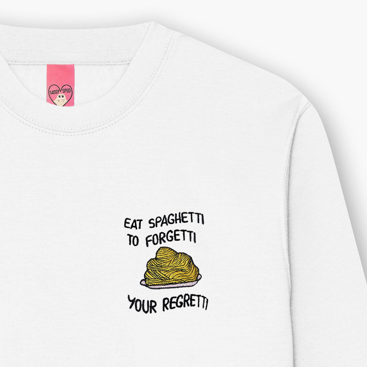 Eat Spaghetti Embroidered Sweatshirt (Unisex)