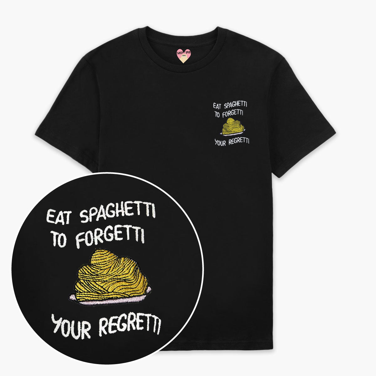 Eat Spaghetti Embroidered T-Shirt (Unisex)