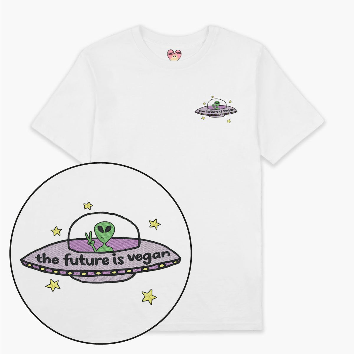 Future Is Vegan Embroidered T-Shirt (Unisex)