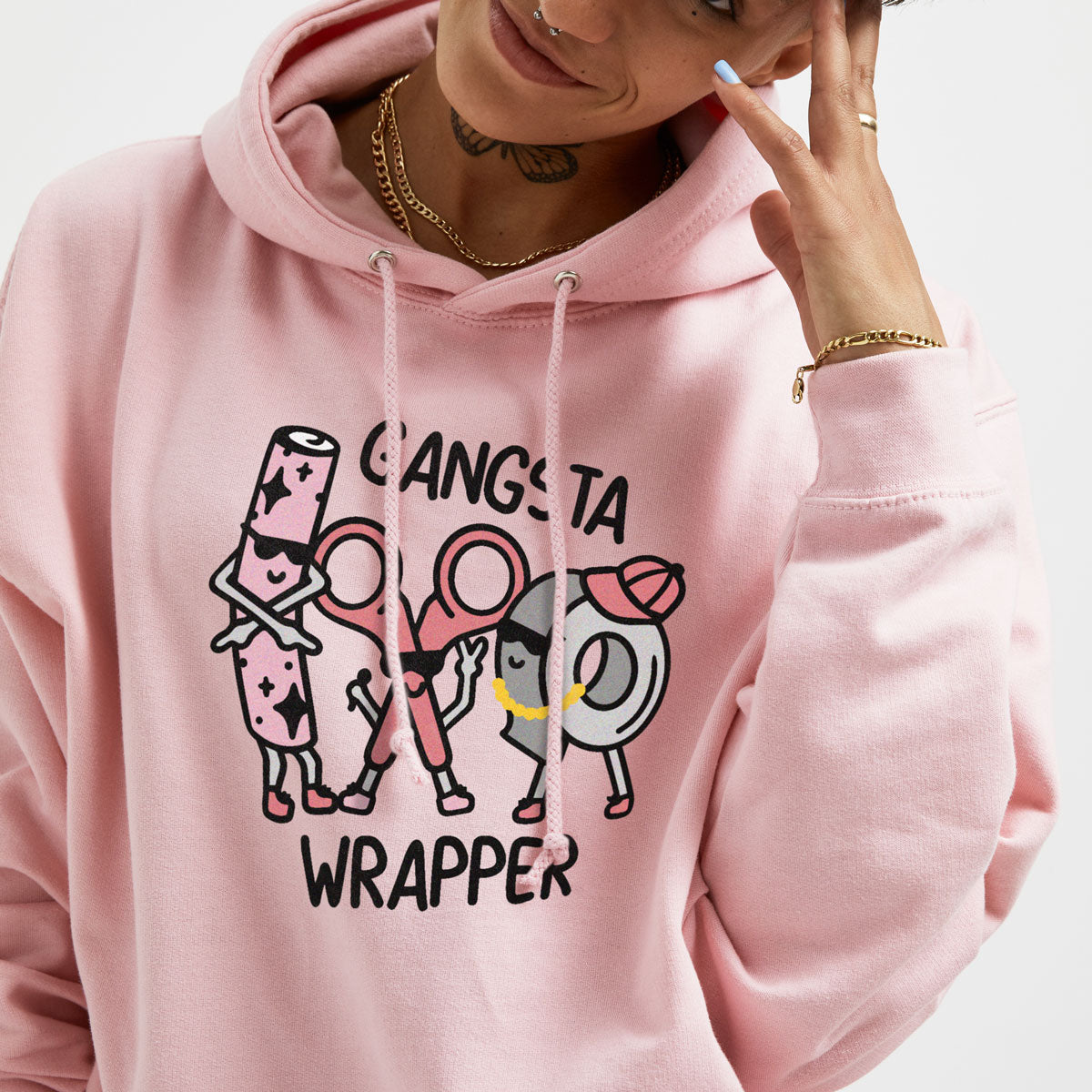 Gangster Wrapper Christmas Hoodie (Unisex)
